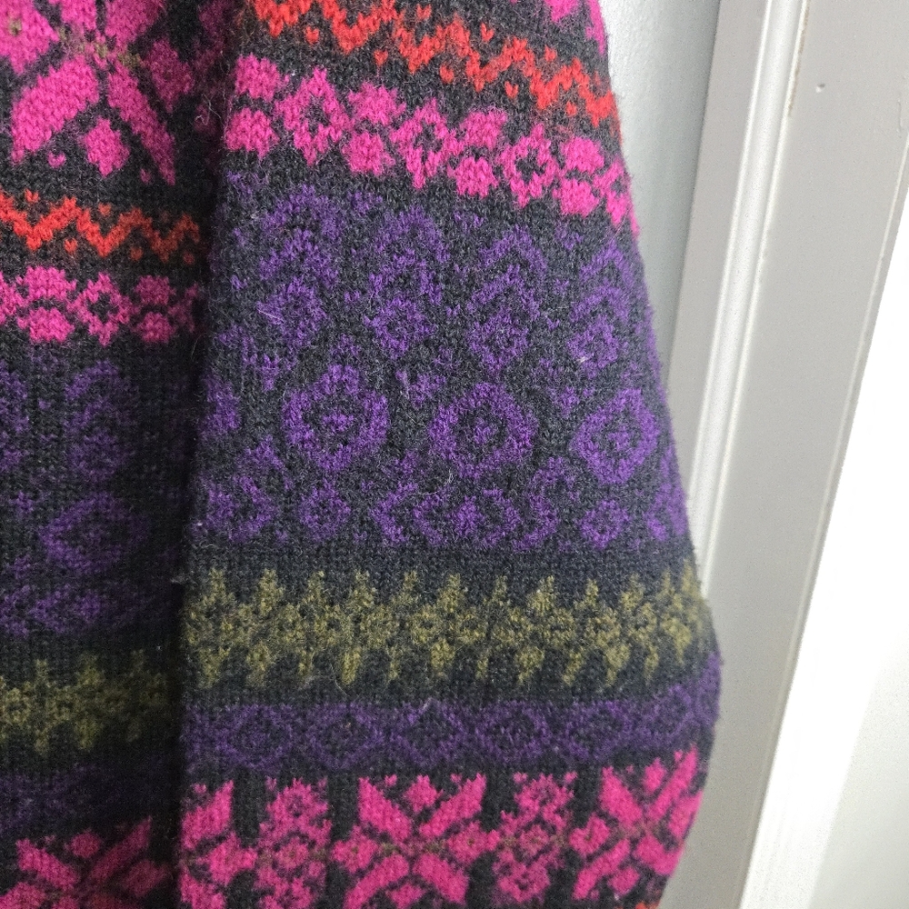Heavy Knit Colorful Wool Cardigan - Picture 5 of 5
